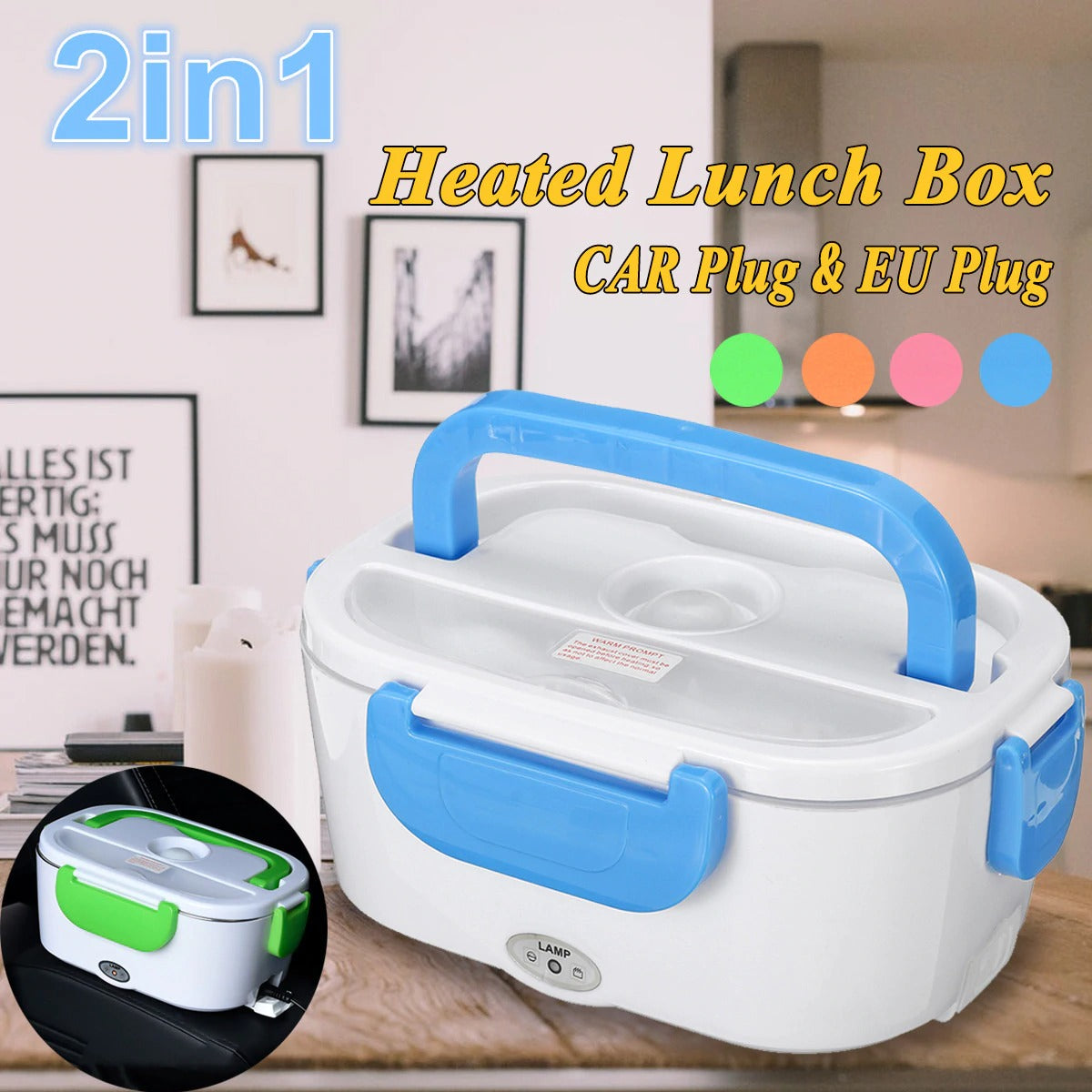 Portable Heated Electric Lunch Box - hari kitch