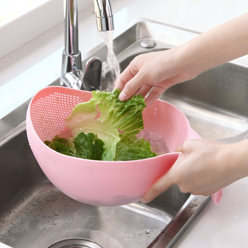 Silicone Colander Drain Basket With Handle - hari kitch