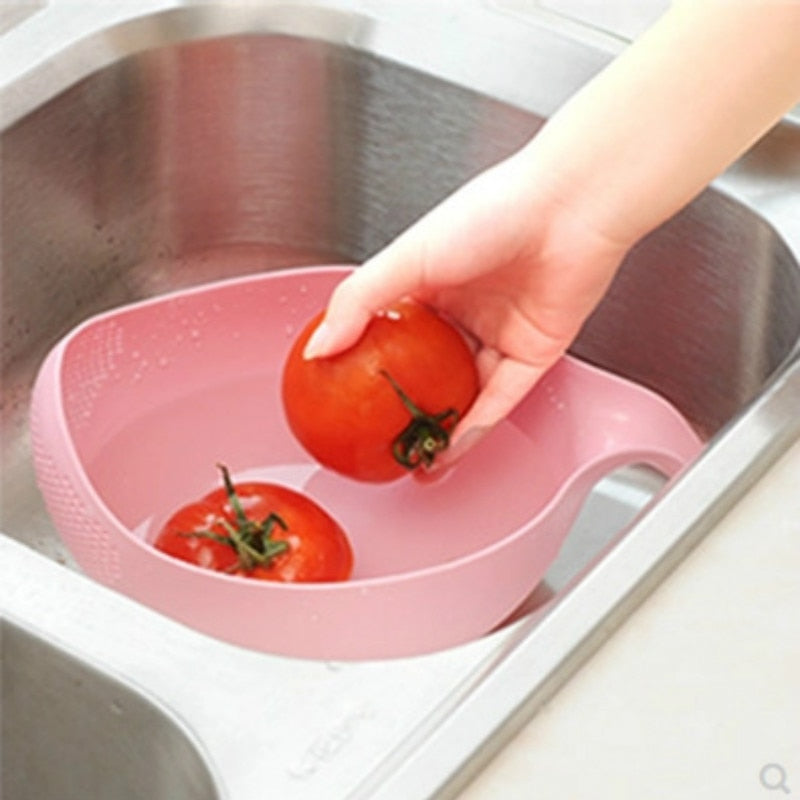 Silicone Colander Drain Basket With Handle - hari kitch