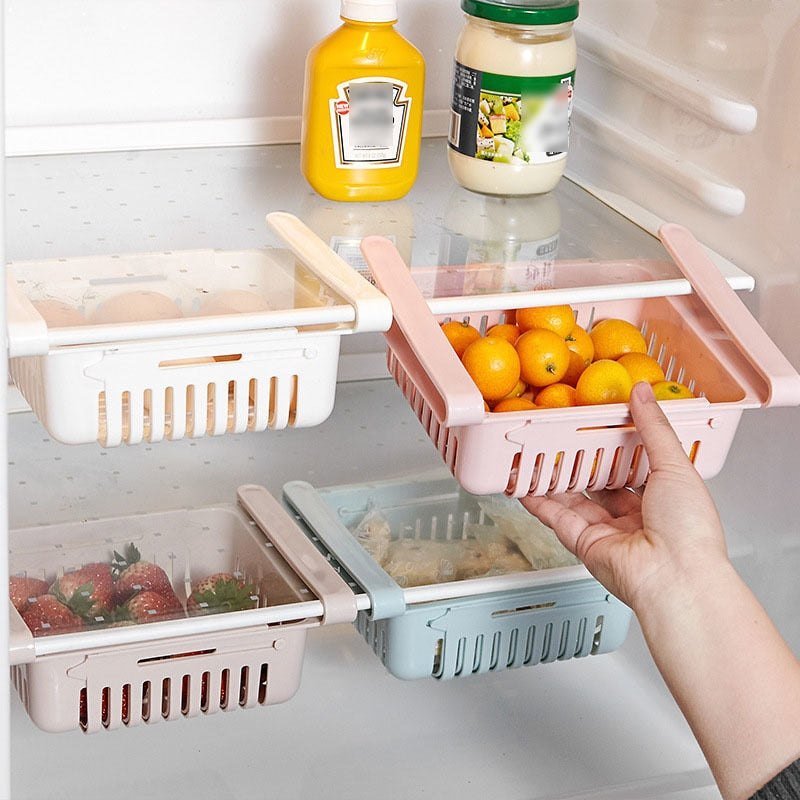 Adjustable Kitchen Fridge Storage Rack - hari kitch