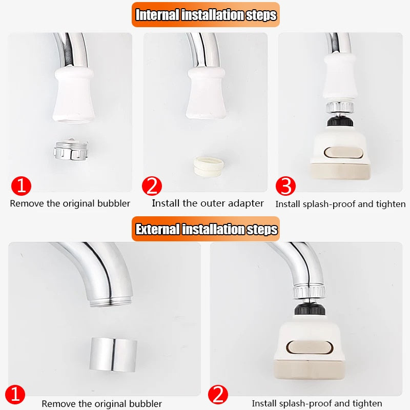 SUPER WATER SAVING 360° ROTATE KITCHEN TAP - hari kitch