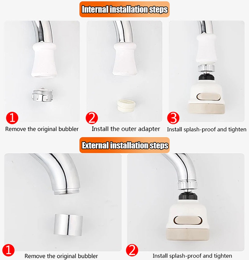 SUPER WATER SAVING 360° ROTATE KITCHEN TAP - hari kitch