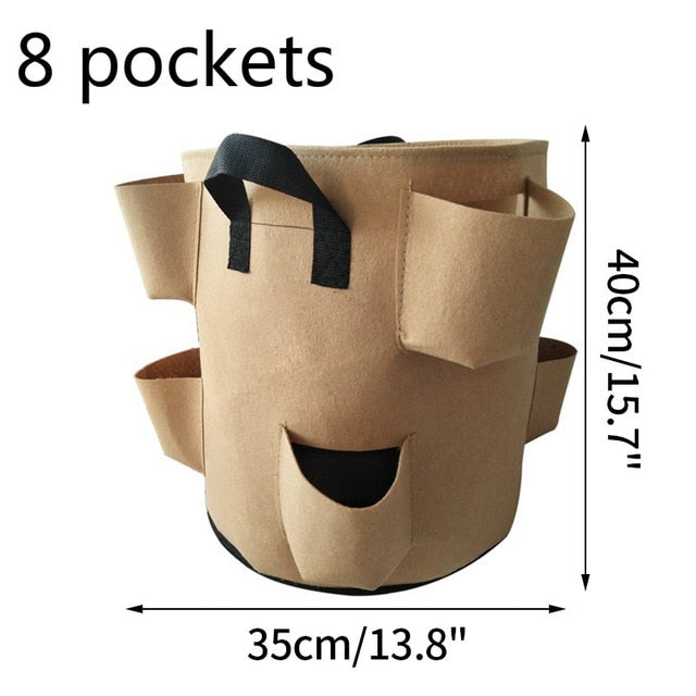 4/8 Pockets Strawberry Grow Bags for Plant - hari kitch