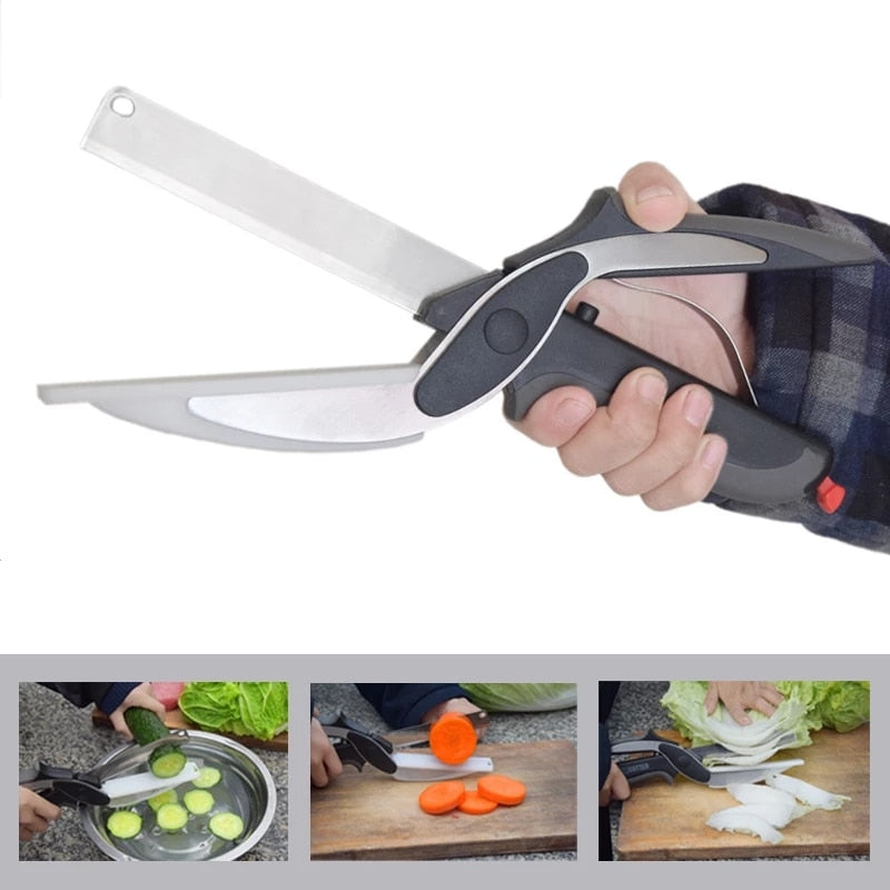 Clever Cutter - Kitchen Scissors with Cutting Board - hari kitch