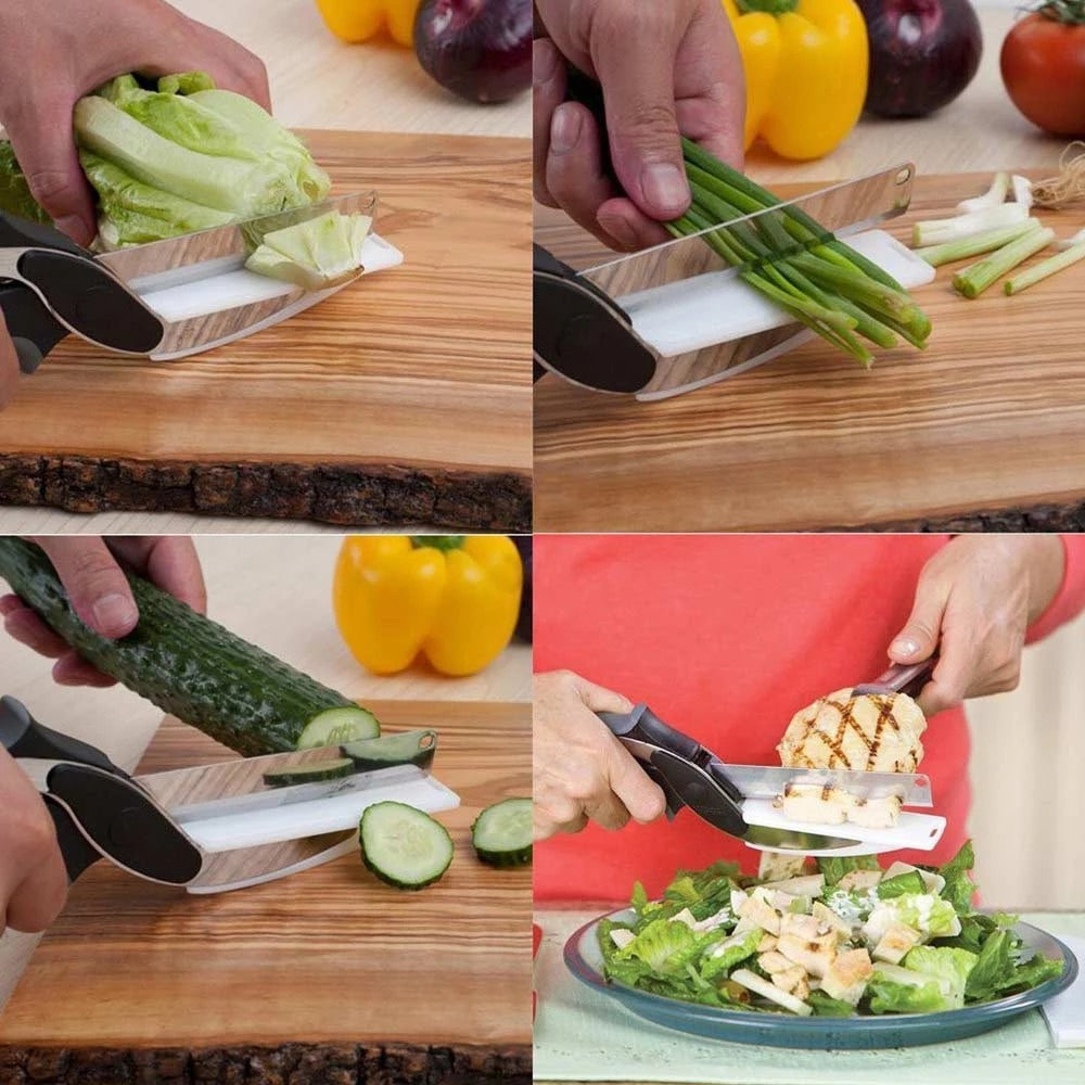 Clever Cutter - Kitchen Scissors with Cutting Board - hari kitch