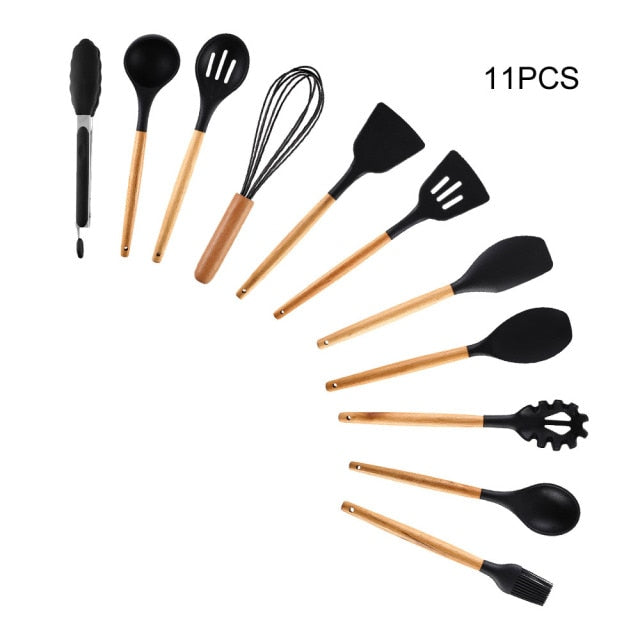 Silicone Cooking Utensils Set - hari kitch