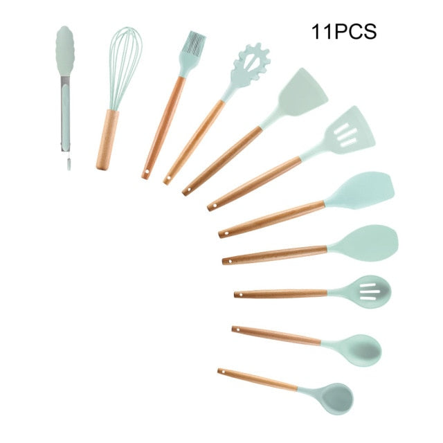 Silicone Cooking Utensils Set - hari kitch