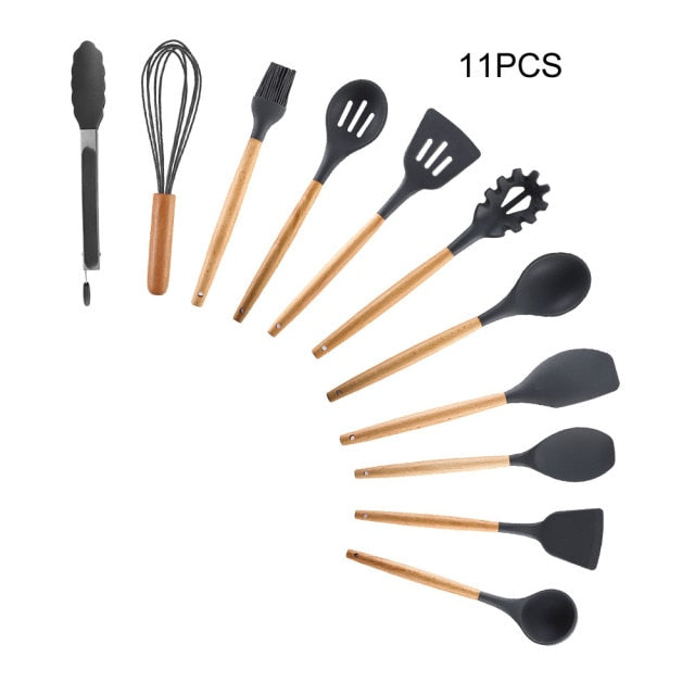Silicone Cooking Utensils Set - hari kitch