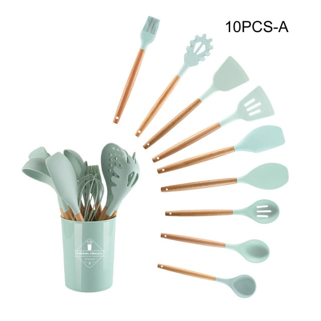 Silicone Cooking Utensils Set - hari kitch