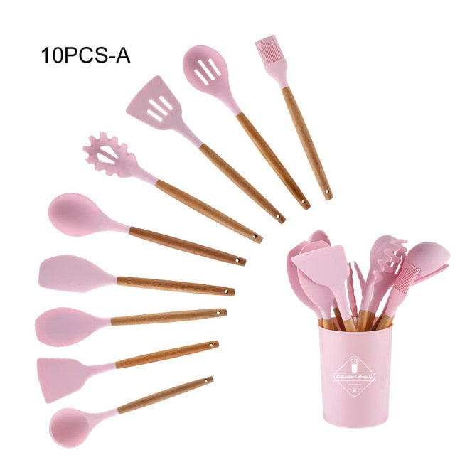 Silicone Cooking Utensils Set - hari kitch