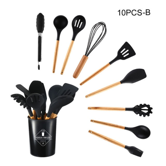 Silicone Cooking Utensils Set - hari kitch