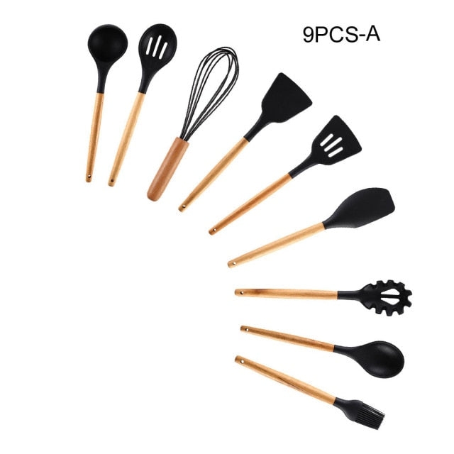 Silicone Cooking Utensils Set - hari kitch