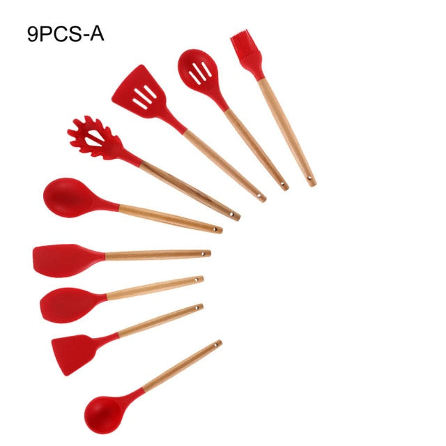 Silicone Cooking Utensils Set - hari kitch