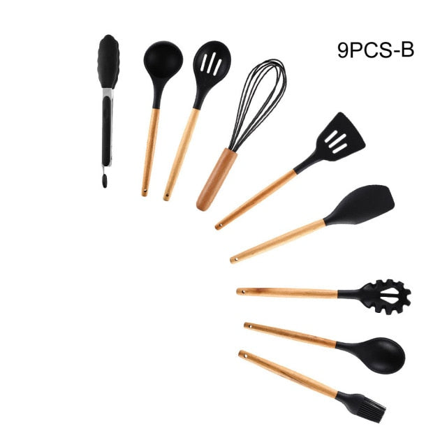 Silicone Cooking Utensils Set - hari kitch