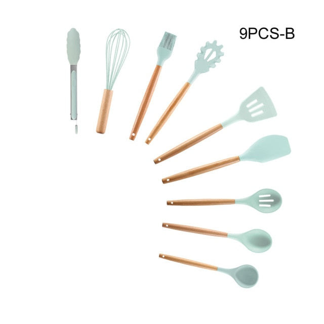 Silicone Cooking Utensils Set - hari kitch