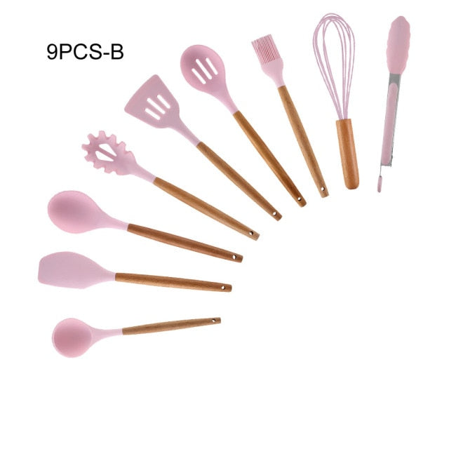 Silicone Cooking Utensils Set - hari kitch