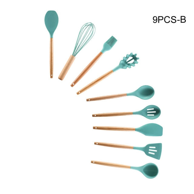 Silicone Cooking Utensils Set - hari kitch