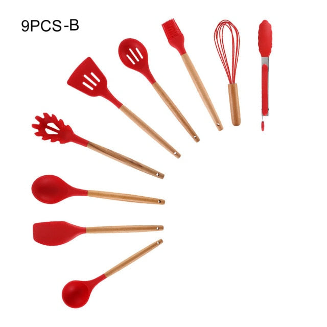 Silicone Cooking Utensils Set - hari kitch