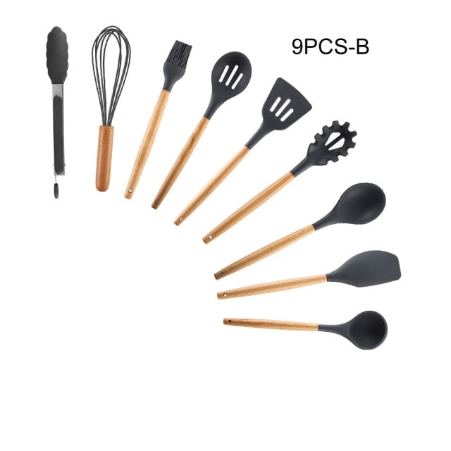 Silicone Cooking Utensils Set - hari kitch