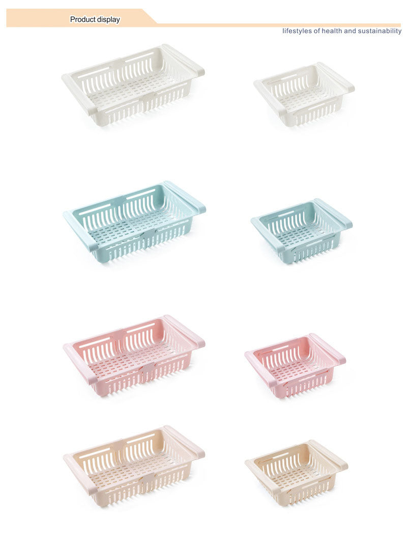 Adjustable Kitchen Fridge Storage Rack - hari kitch