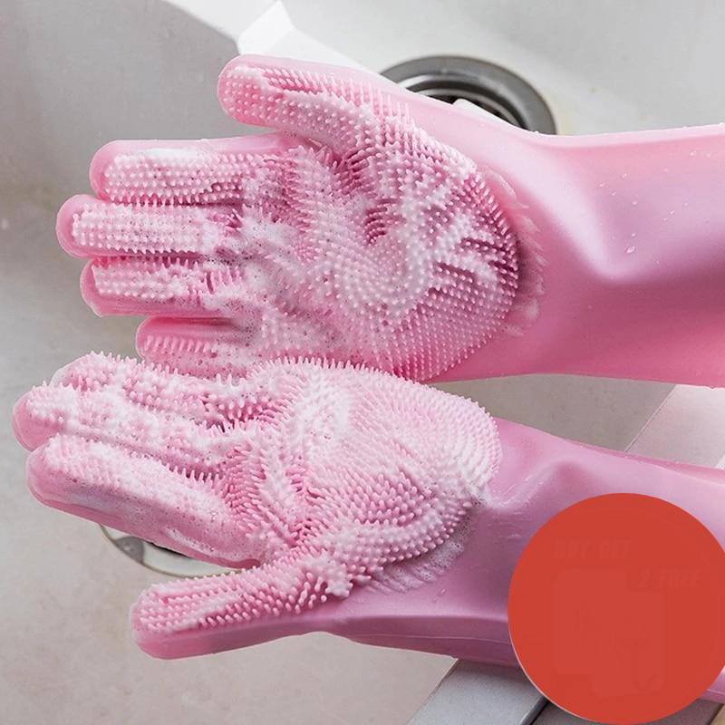Magic Silicone Washing Gloves - hari kitch