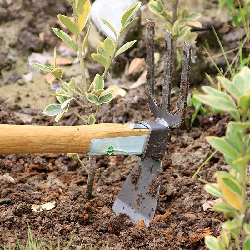 Wooden Handle Hoe Ripper - hari kitch