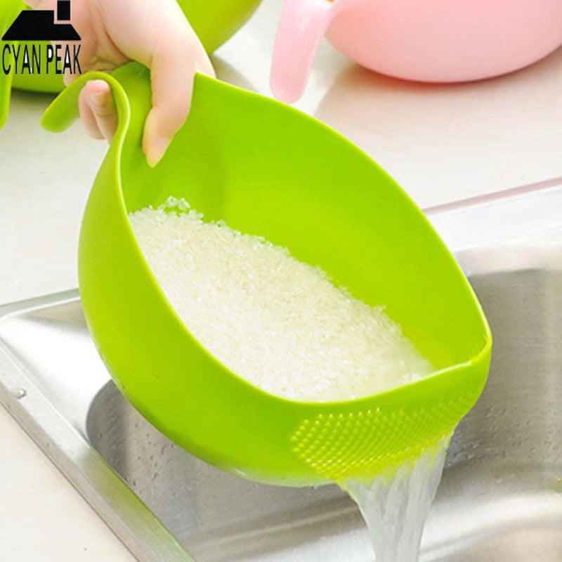 Silicone Colander Drain Basket With Handle - hari kitch