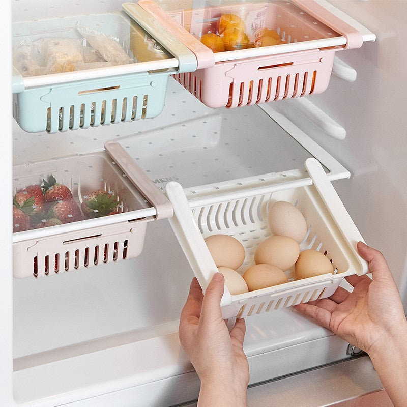 Adjustable Kitchen Fridge Storage Rack - hari kitch