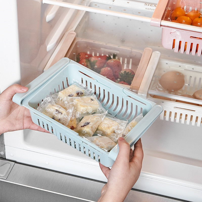 Adjustable Kitchen Fridge Storage Rack - hari kitch