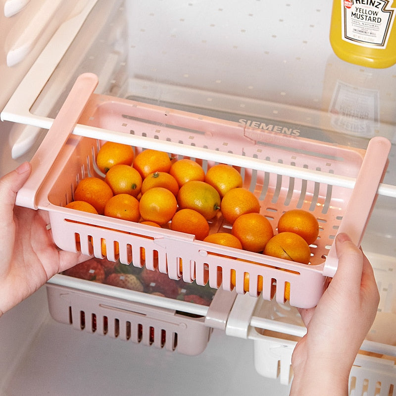 Adjustable Kitchen Fridge Storage Rack - hari kitch