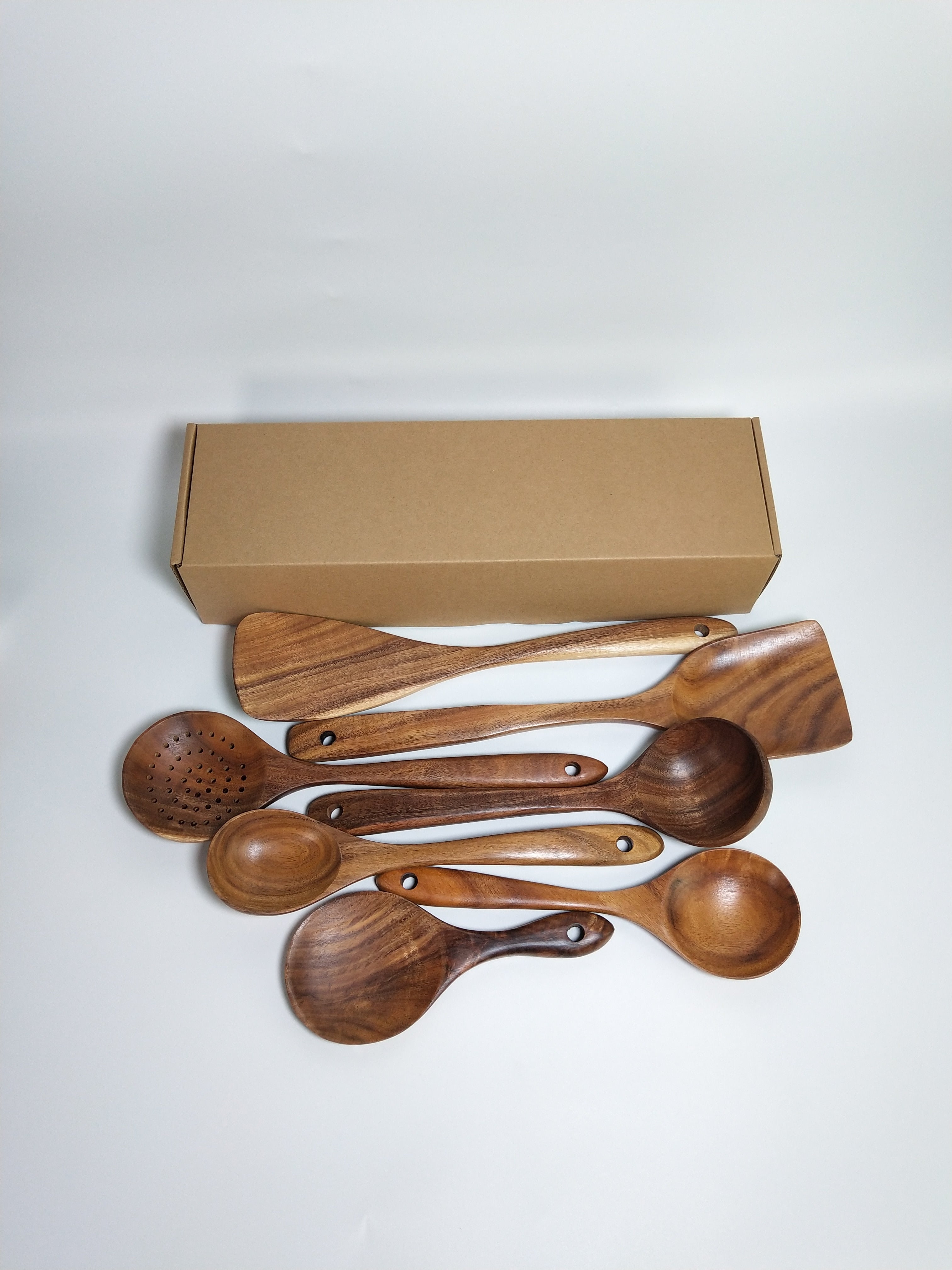 Teak natural wood tableware spoon - hari kitch