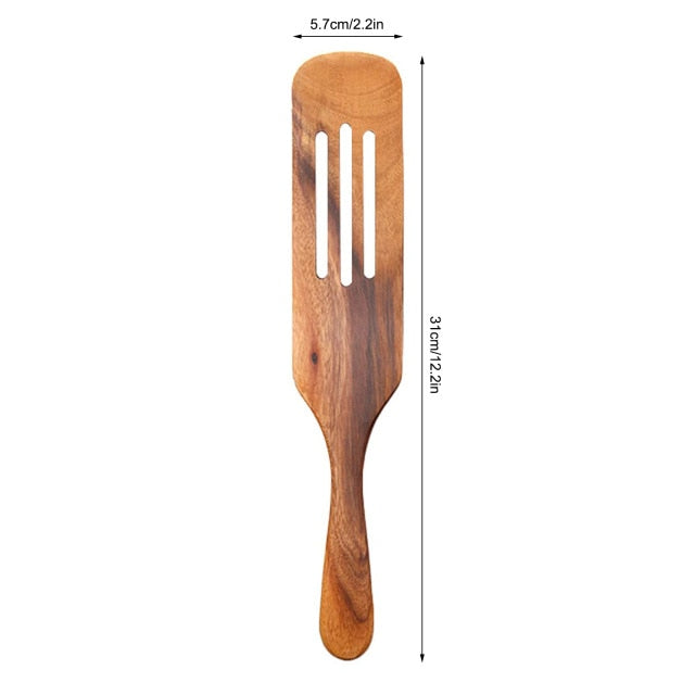 Teak natural wood tableware spoon - hari kitch