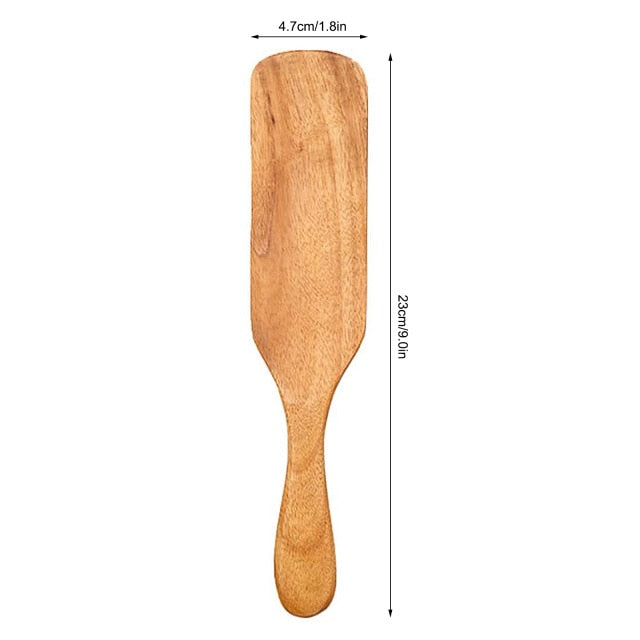 Teak natural wood tableware spoon - hari kitch