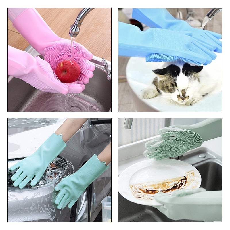 Magic Silicone Washing Gloves - hari kitch