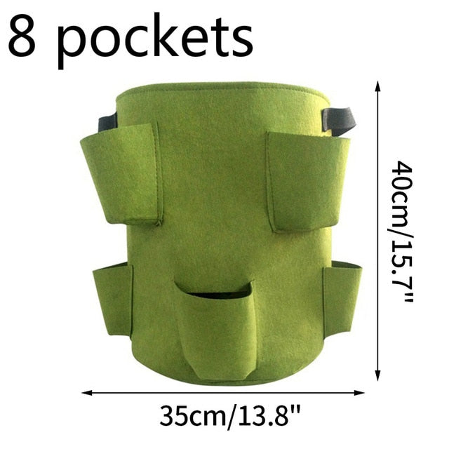 4/8 Pockets Strawberry Grow Bags for Plant - hari kitch