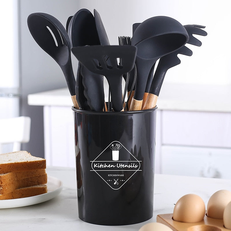 Silicone Cooking Utensils Set - hari kitch