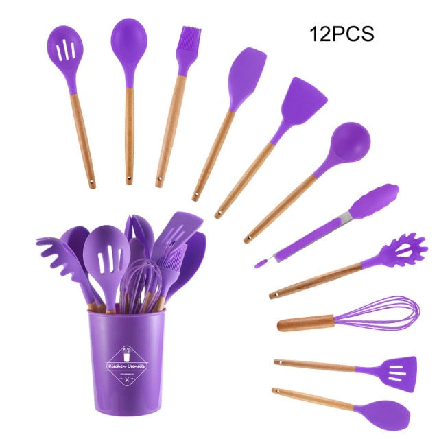 Silicone Cooking Utensils Set - hari kitch