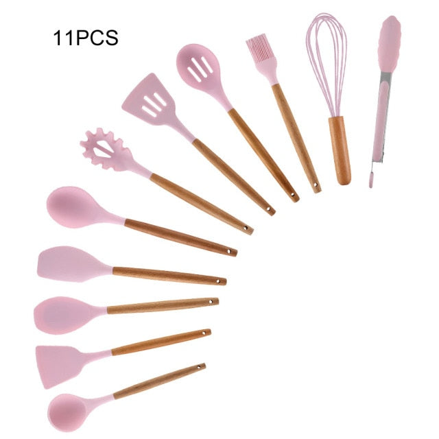 Silicone Cooking Utensils Set - hari kitch