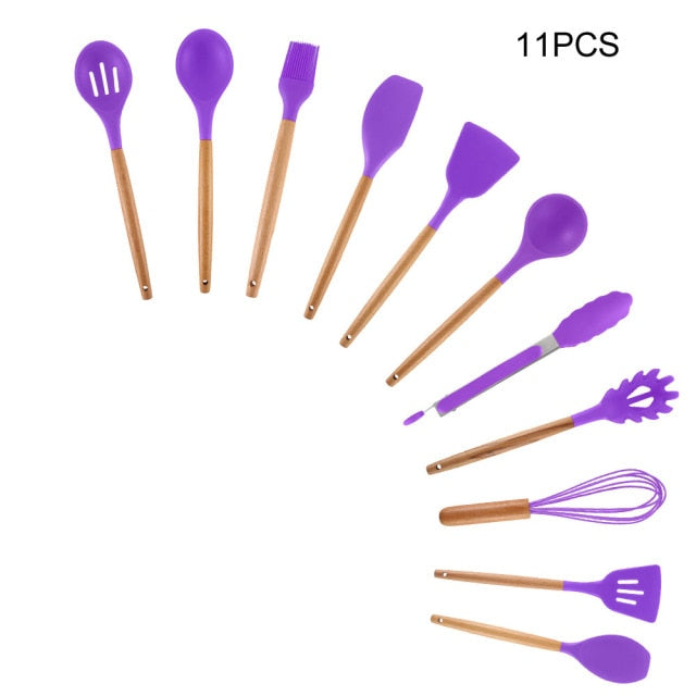 Silicone Cooking Utensils Set - hari kitch