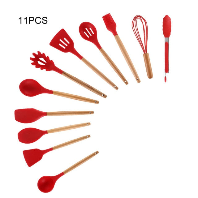 Silicone Cooking Utensils Set - hari kitch