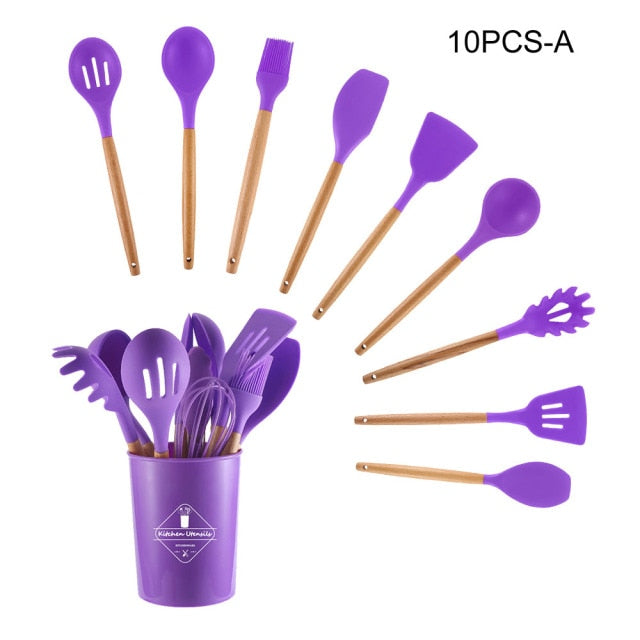 Silicone Cooking Utensils Set - hari kitch
