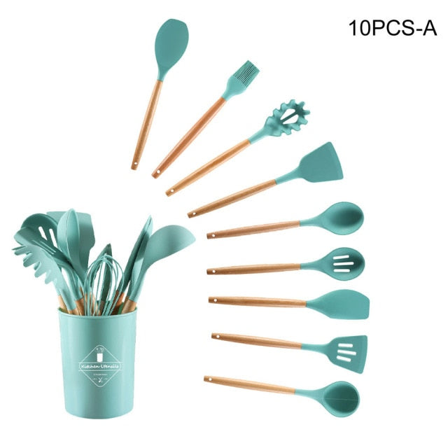 Silicone Cooking Utensils Set - hari kitch