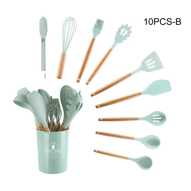Silicone Cooking Utensils Set - hari kitch