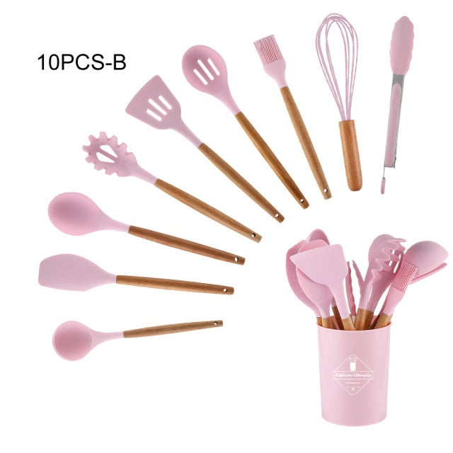 Silicone Cooking Utensils Set - hari kitch