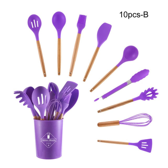 Silicone Cooking Utensils Set - hari kitch