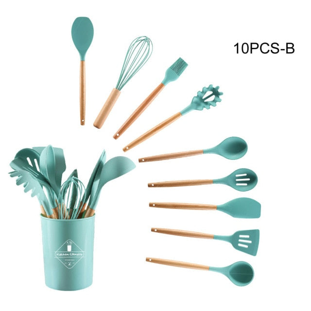 Silicone Cooking Utensils Set - hari kitch