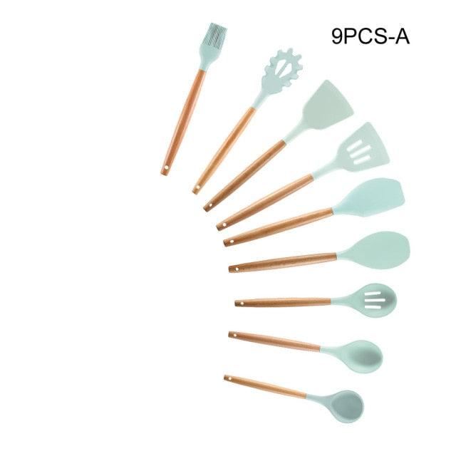 Silicone Cooking Utensils Set - hari kitch