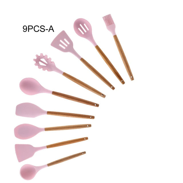 Silicone Cooking Utensils Set - hari kitch