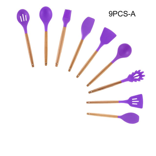Silicone Cooking Utensils Set - hari kitch