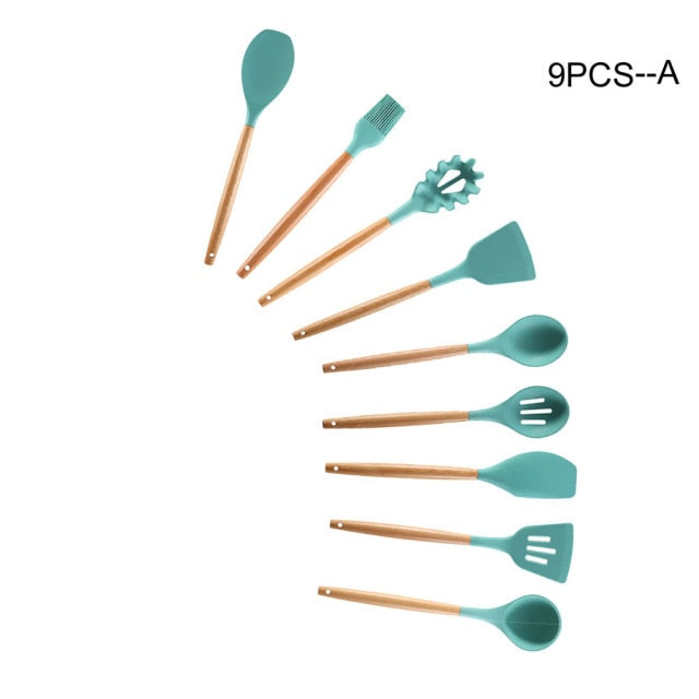 Silicone Cooking Utensils Set - hari kitch